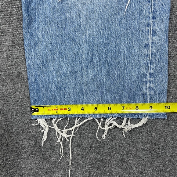 Madewell Low Slung Straight Jean Button Fly Mid Wash Denim Womens Size 32 0833 - Picture 7 of 11